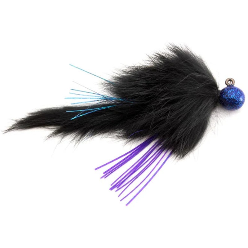 Zak Tackle Twitching Jig|3/8oz|1/2oz|Black Collar & Tail / Purple & Blue Stripe / Blue Head|Black Collar & Tail / Chartreuse Stripe / Chartreuse Head|Black Collar & Tail / Black Sparkle Stripe / Black Head