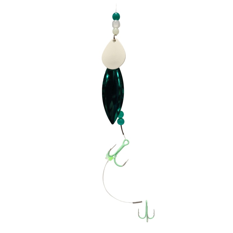 Rare Lures Lake Erie Crawler Harness – Willow/Colorado Blade