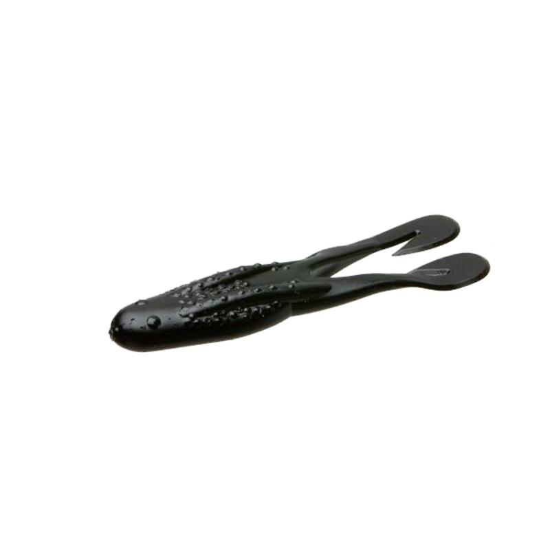 Zoom Horny Toad Soft Plastic|Black|Black Blue Tail|4.25″ 5 Pack