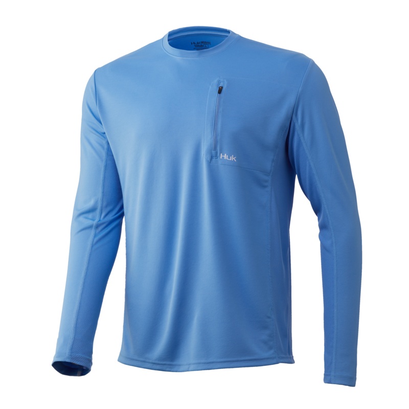 HUK ICON X POCKET LONG SLEEVE|S|M|L|XL|XXL|XXXL|BLUE|WHITE