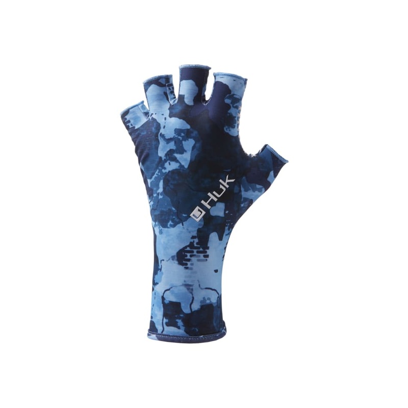 HUK REFRACTION SUN GLOVES|BLUE|GREY|L/XL|M/L