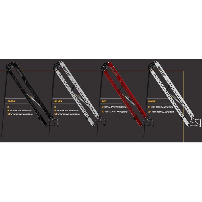 MINN KOTA RAPTOR|10 Foot|8 Foot|Black|White|Red|Silver