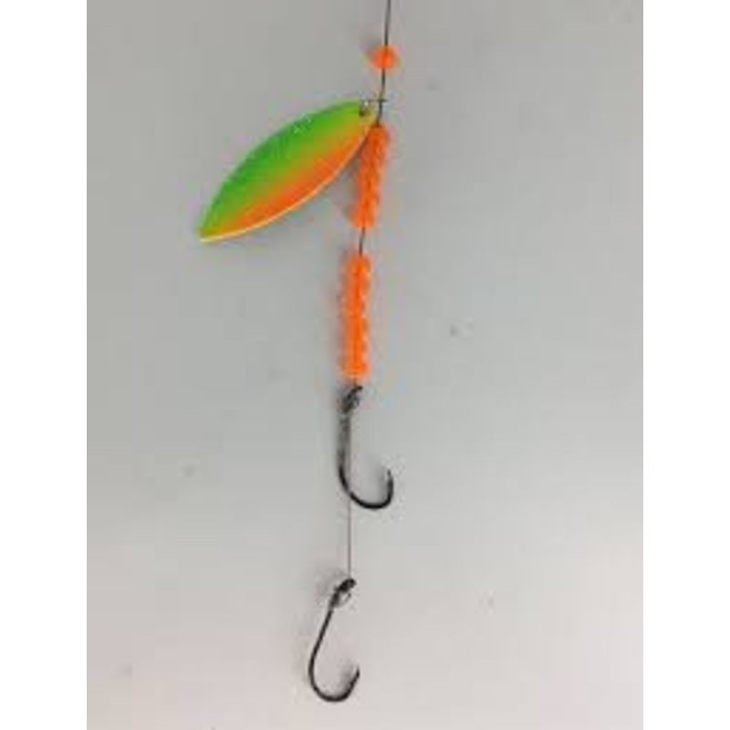 Jiggernaut Tackle Steel Worm Harness   Blade Size 4   Hook Size 2
