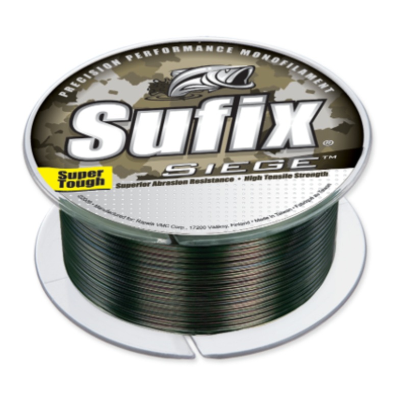 SUFIX SIEGE|CAMO|SMOKE GREEN|NEON TANGERINE|CLEAR|20LB|14LB