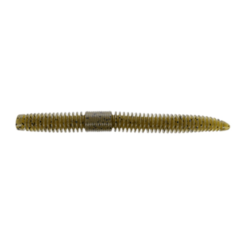 Yamamoto 5.5 Slinko Floater|021 – Black With Large Blue|156 – Chartreuse With Large Black|221 – Cinnamon Brown With Large Black and Large Purple|239 – Blue Peral With Large Black and Hologram|297 – Green Pumpkin With Large Black|305 – Baby Bass|306 – N