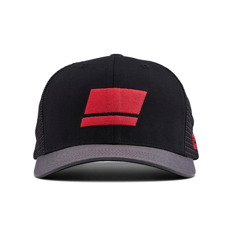 Abu Garcia Flag Logo Trucker|Black Charcoal|Silver Black|Black/Red