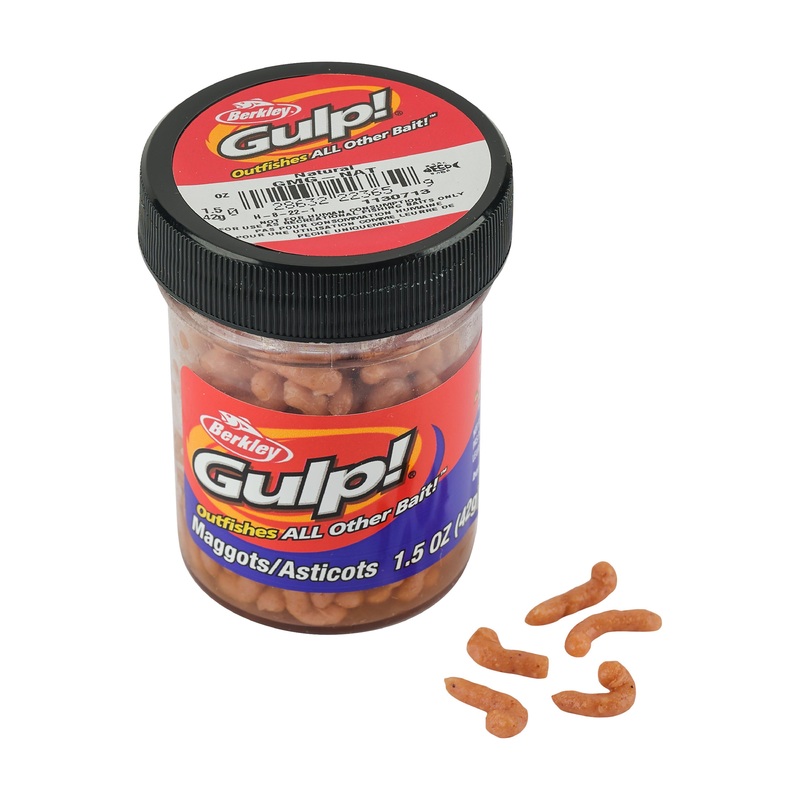 Berkley Gulp! Maggot|0.5″|Chartreuse|Natural|Pink|Red Wiggler|White