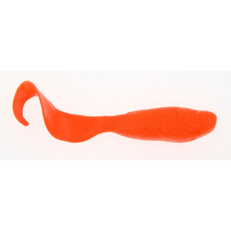 Berkley Gulp! Minnow Grub|2″|Chartreuse|Fluorescent Orange|Pearl White