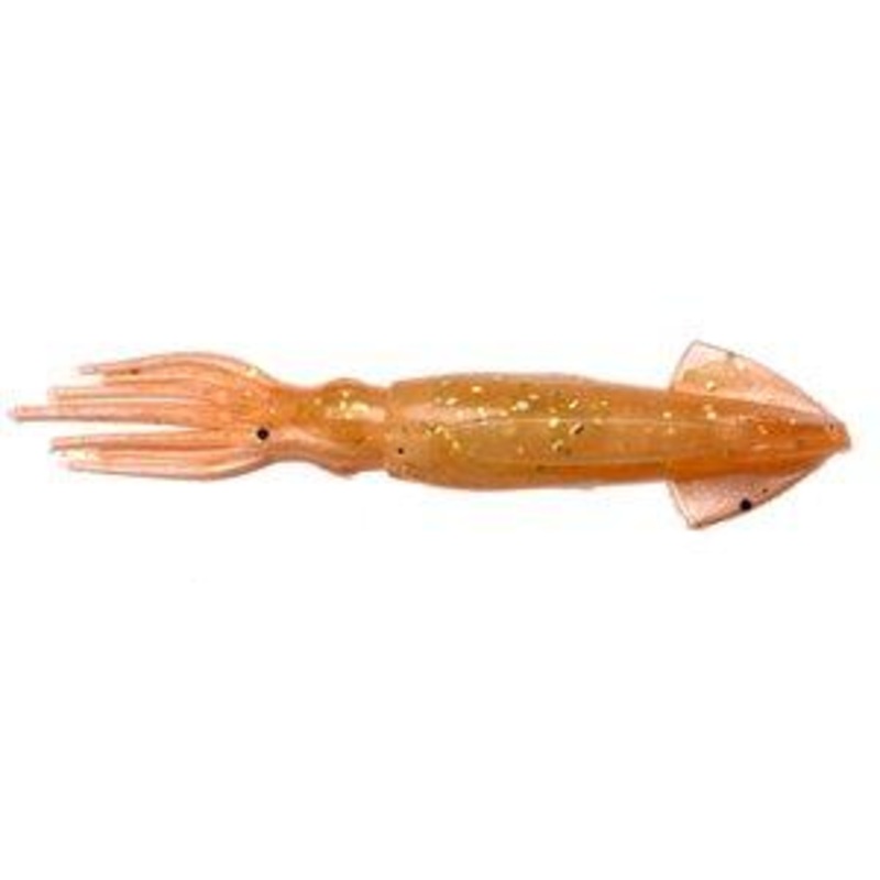 Berkley Gulp Saltwater Squid|3″|Amber Glow|Sugar and Spice Glow
