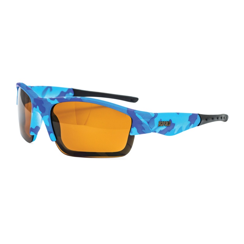 Rapala Boys Polarized Fishing Glasses Blue Camo
