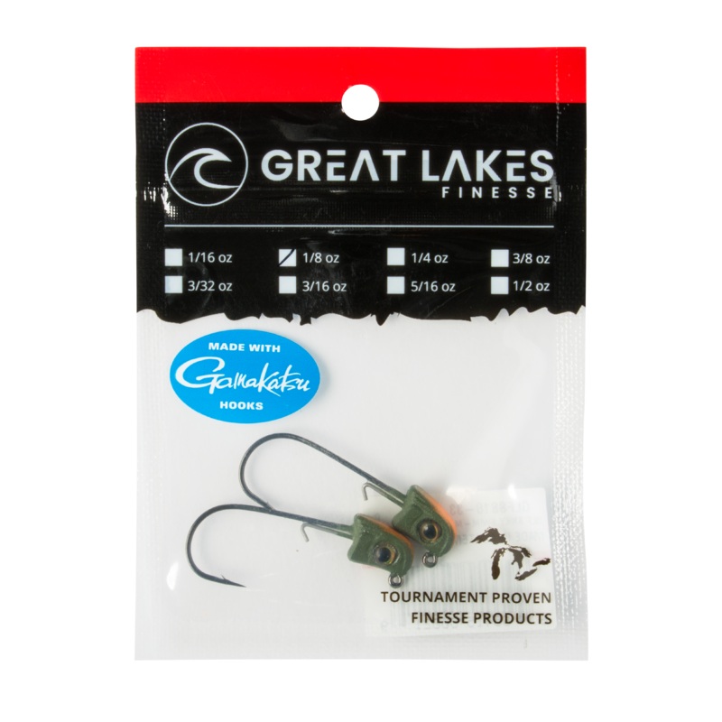 GLF Sneaky Swimbait Head|Matte Black|The OG|White Shad|Chartreuse Shad|Matte Perch|Matte Green Pumpkin|1/4OZ|1/8OZ|5/16 OZ