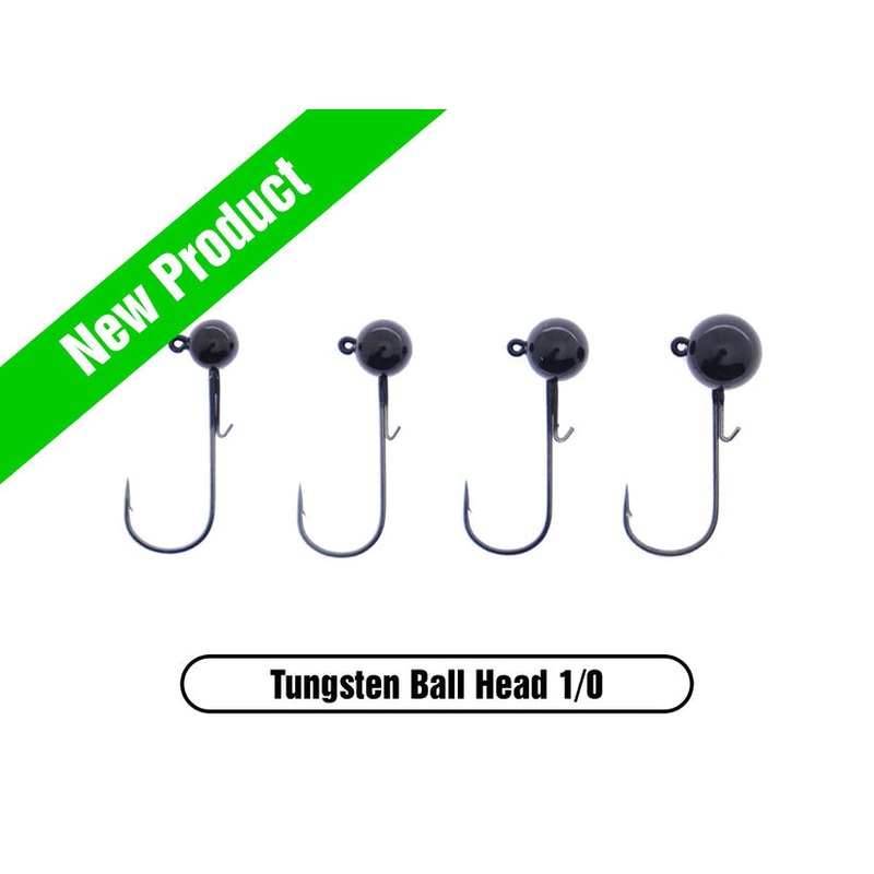 X Zone Tungsten Ball Head Jig|Black|1/8 oz 3/PK|3/16 oz 3/PK|1/4 oz 2/PK|3/8 oz 2/PK|1/0|3/0