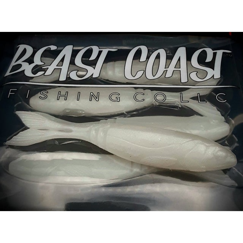 Beast Coast 4.15 Bladerunner|Pro Pearl|Pure Pearl|Pumpkin Shad|Natural Chartreuse Shad