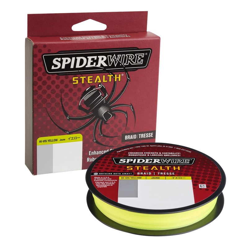SpiderWire Stealth Braid|8 lb|15 lb|30 lb|Hi-Vis Yellow|200 yd