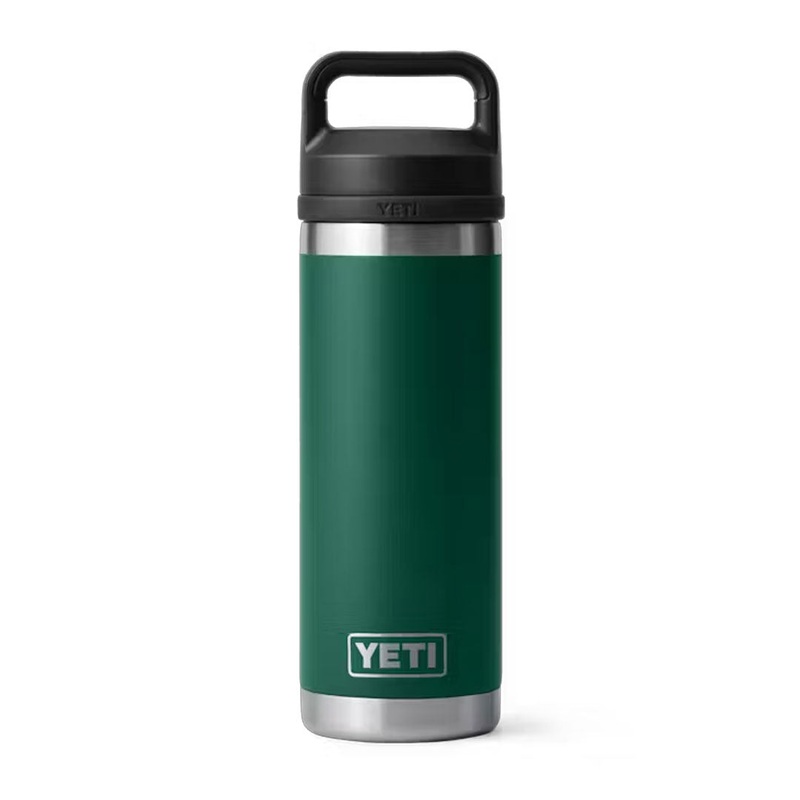 YETI Rambler 532 ml Bottle with Chug Cap Black Forest Green