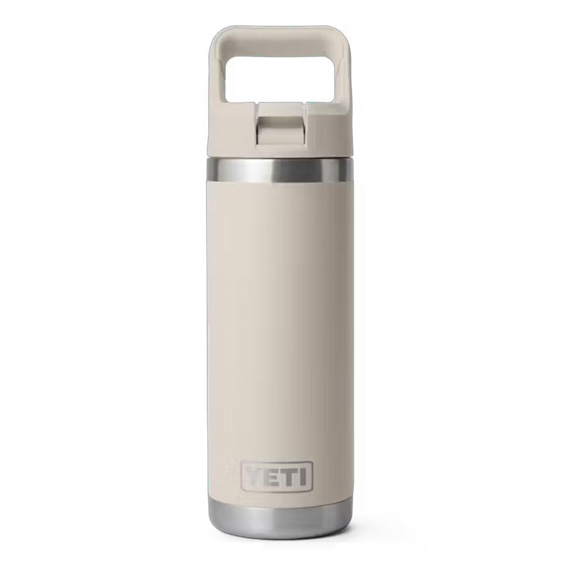 YETI Rambler 532 ml Water Bottle with Colour-Matched Straw Cap Cape Taupe