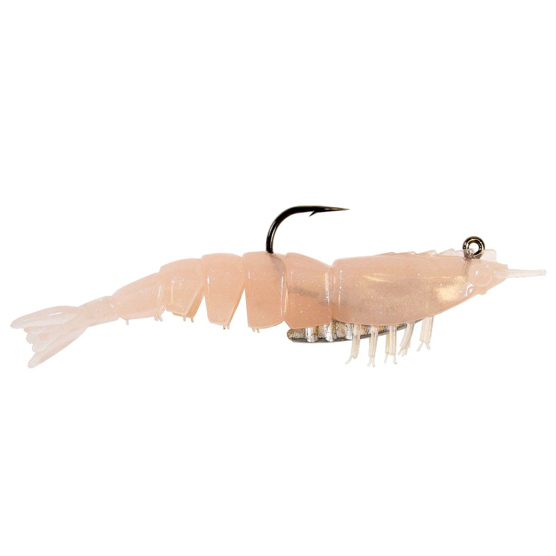 EZ ShrimpZ Rigged|3.5″ (2-pack)|Natural|Rootbeer/Chartreuse Tail|Greasy Prawn|Gold Flake|Fried Chicken|Shrimp Po Boy|Laguna Shrimp|Sexy Penny|Glow/Chartreuse Tail