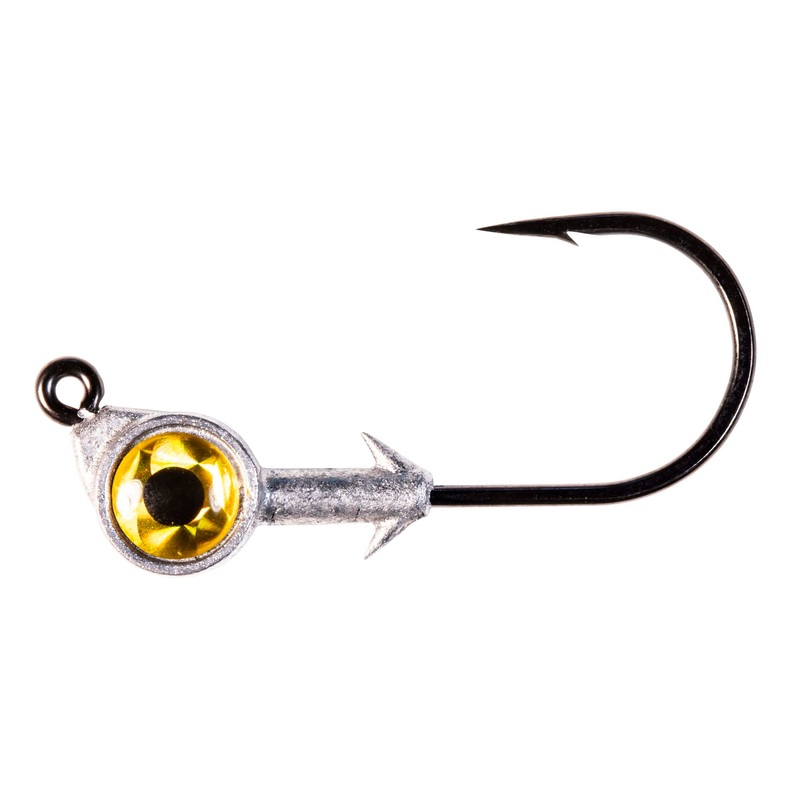 Swimbait Eye Jigheads|1/4 oz (3-pack)|1/8 oz (3-pack)|3/16 oz (3-pack)|3/8 oz (3-pack)|1/2 oz (3-pack)|Gold|Pearl|Glow|3/0|5/0