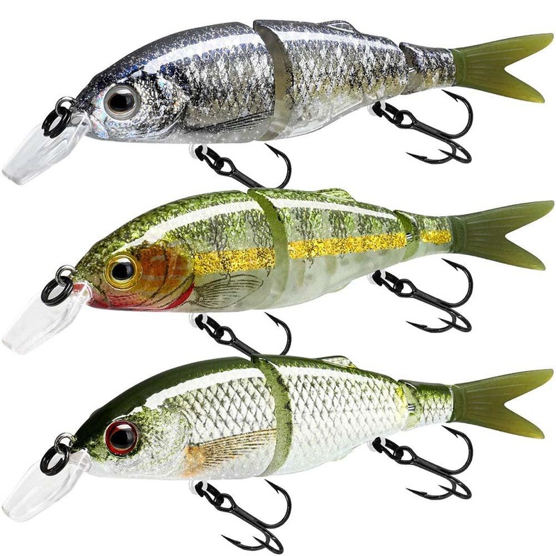 TRUSCEND 3-Segmented Fishing Lure Soft Tail Jointed Swimbait