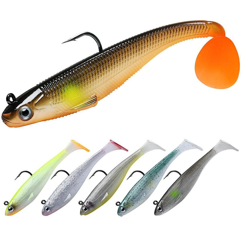 TRUSCEND Pre-Rigged Jig Head Soft Fishing Lures