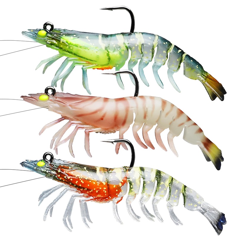 TRUSCEND Pre Rigged Soft Shrimp Lure