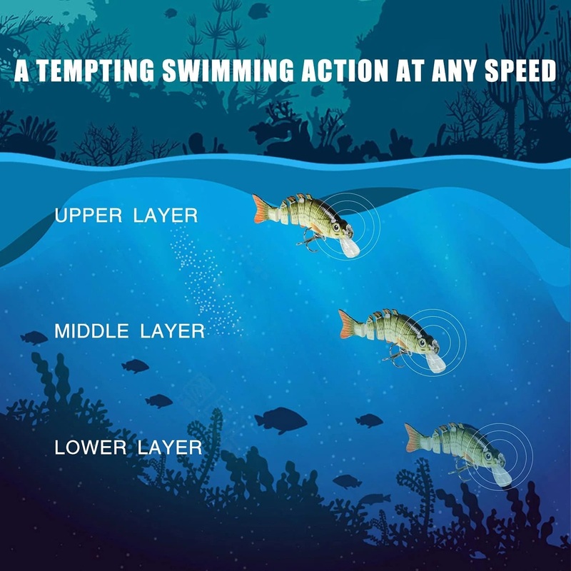 TRUSCEND 4Pcs Swimmax Fishing Lures for Freshwater and Saltwater, Swimbait Lures for Bass, Trout, Crappie, Pike Fishing, Slow Sinking Hard Baits, Bionic Swimming Lures for Men’s Gift 2in/0.07oz(WM)