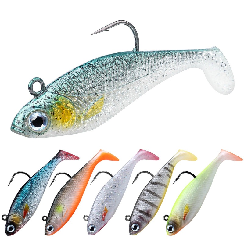 TRUSCEND Shad Swimbait Jih Head Paddle Tail Lure