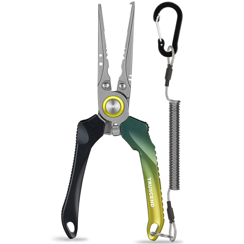 TRUSCEND Teflon Coated Lockable Saltwater Resistant Fishing Pliers