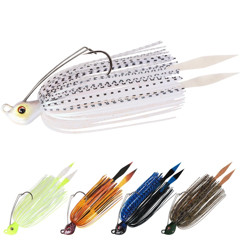 TRUSCEND Titanium Weed Guard Swim Jig Fishing Lures with Ultra Smooth Teflon Coated BKK Hook