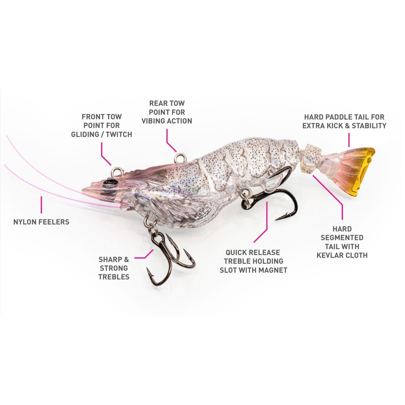 CHASEBAITS ARMOUR PRAWN|50mm|85mm|110mm|01 jelly prawn|04 green prawn|05 native prawn|03 chrome gold|06 bleeding prawn|07 pink devil|02 glow zombie