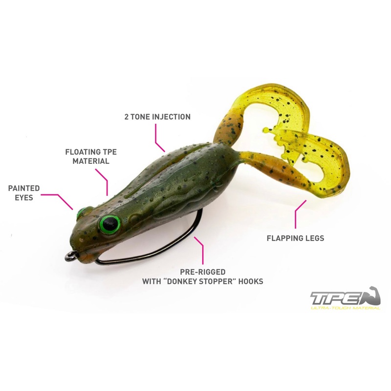 CHASEBAITS FLEXI FROG|40mm|65mm|01 green pumpkin chartreuse|02 bullfrog|03 pearl white|04 black|05 green pumpkin watermelon|06 green tree frog