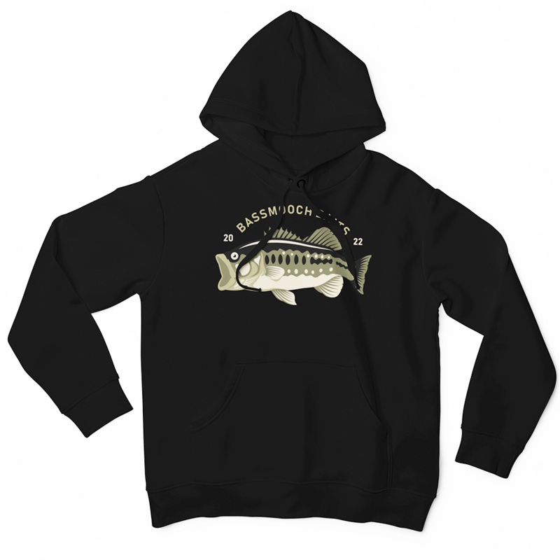 Largemouth Hoodie|Black|Dark Gray|Light Gray|M|L|XL|2XL