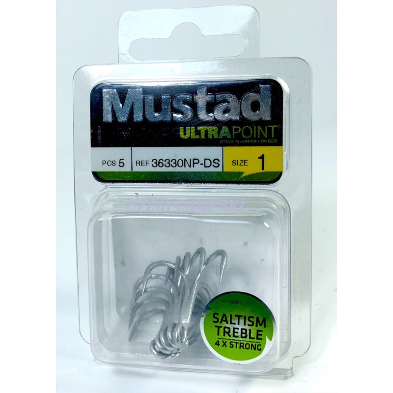 Mustad Ulta Point Treble Hook – 4X Strong – Saltism