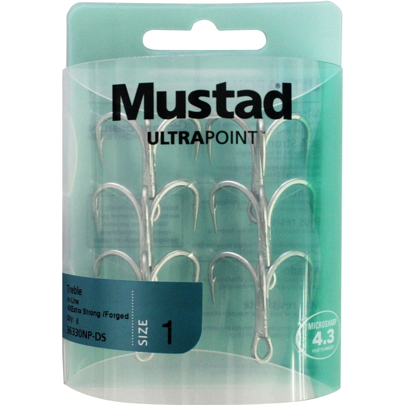 Mustad Ulta Point Treble Hook – 4X Strong – Saltism