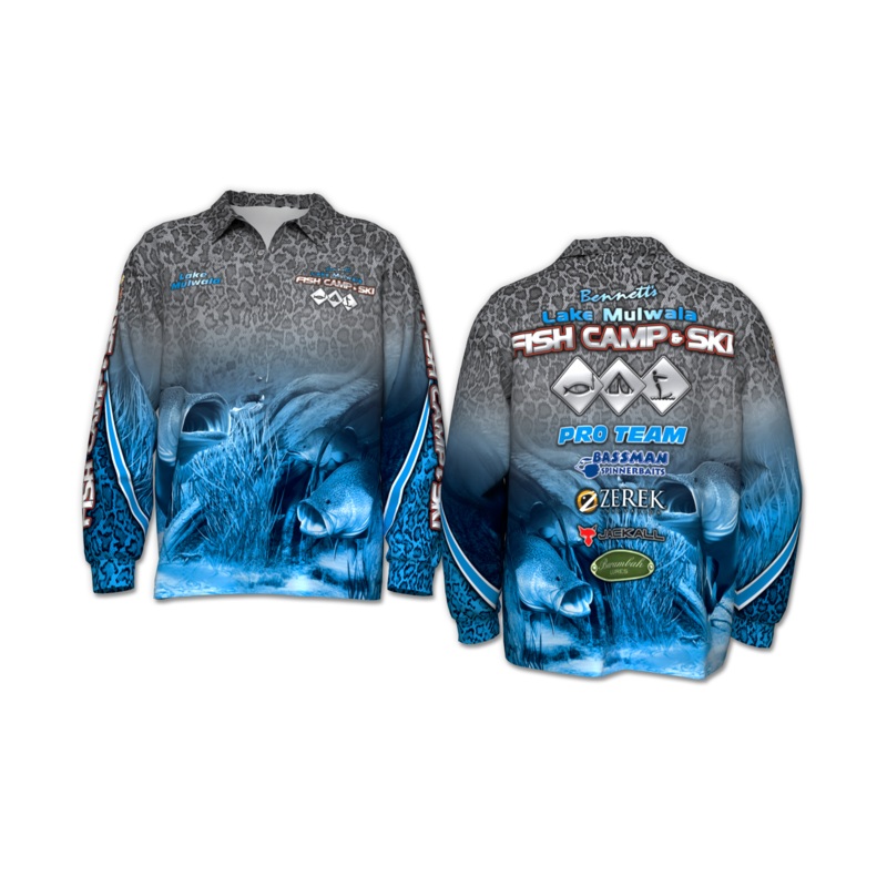 Fish Camp & Ski – Kids Fishing Shirt with UPF 50 broad-spectrum Sun protection