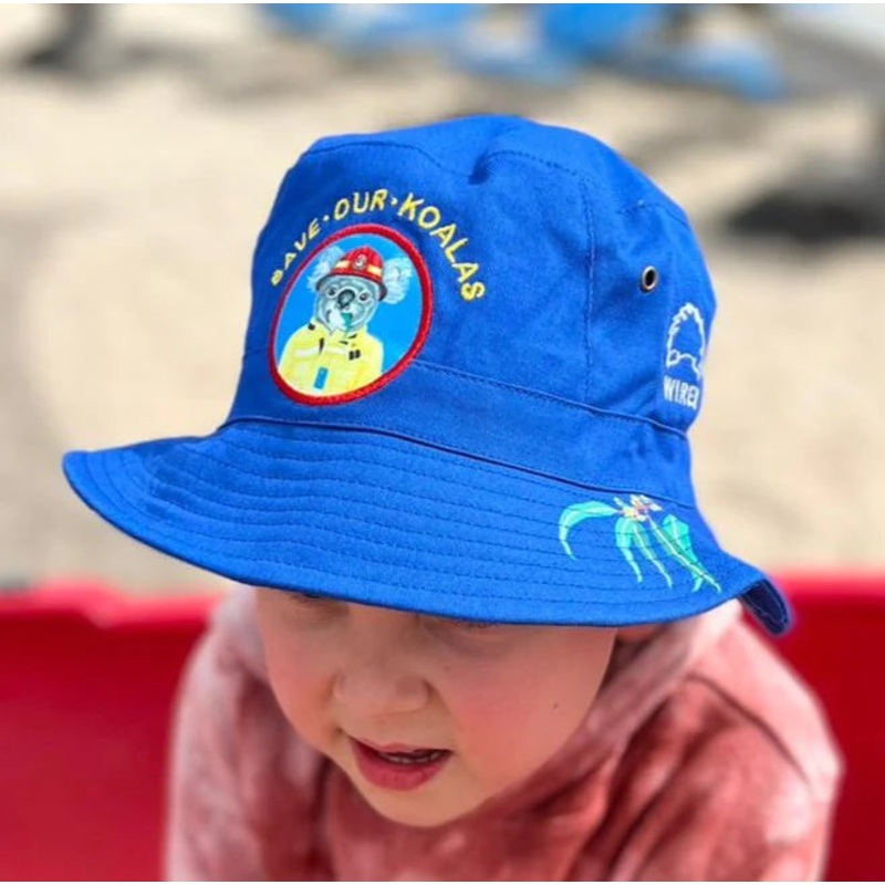 KIDS HATS – NATURE WARRIORS|Wombat – green|Koala – Blue|Koala – Lilac|Platypus – Blue