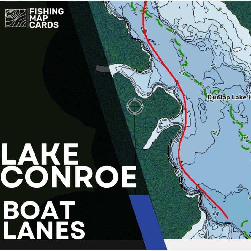 Lake Conroe Boat Lanes|Physical SD Card|Online Download|Humminbird|Lowrance|Garmin
