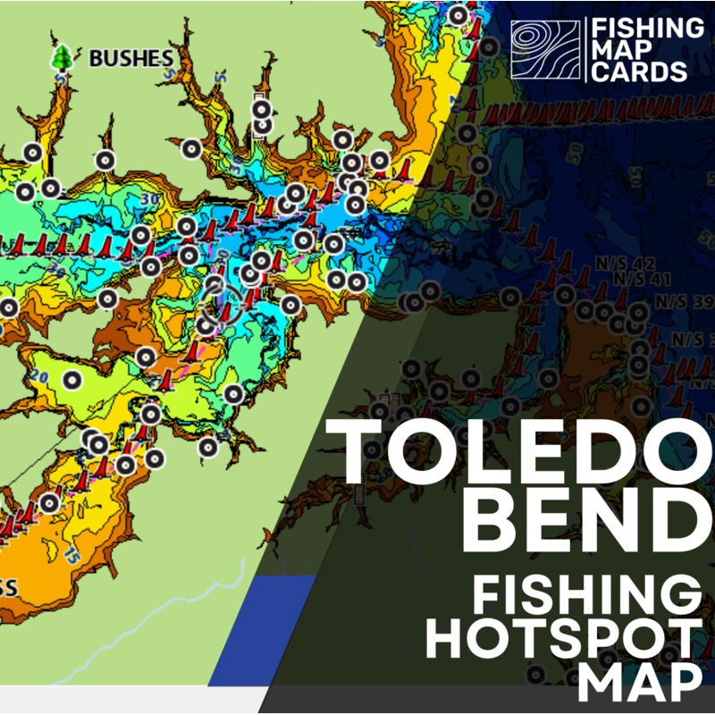Toledo Bend Fishing Hotspots|Online Download|Physical SD Card|Humminbird|Lowrance|Garmin|Bronze|Silver|Gold|Platinum