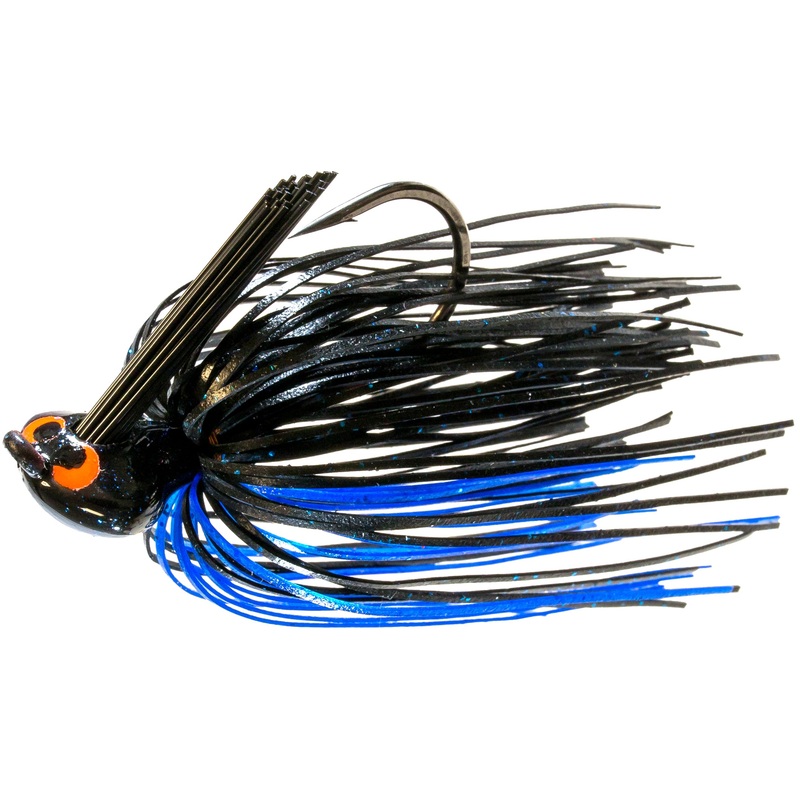 Z-Man CrossEyeZ Flipping Jig|3/8 oz|1/2 oz|5/8 oz|Bruised Green Pumpkin|Candy Craw|White Lightning|Moccasin Craw|Hot Black|Black/Blue|Green Pumpkin