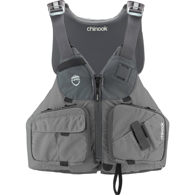 NRS Chinook Fishing PFD|XS/M|M/L|L/XL|XL/XXL|Bark|Charcoal 2024|Flare 2024|Silver|Charcoal|Flare|Forest|Navy