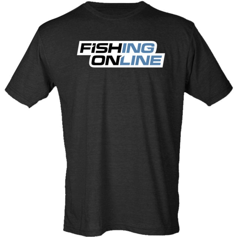 Fishing Online Logo T-Shirt|S|M|L|XL|XXL|3XL|Black|Heather Charcoal|Heather Royal|White