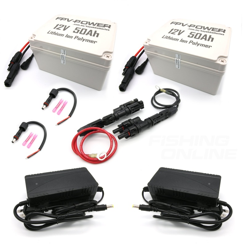 FPV-Power 100ah 2x50Ah V3 Lithium Batteries in Parallel (2x 10ah Chargers)