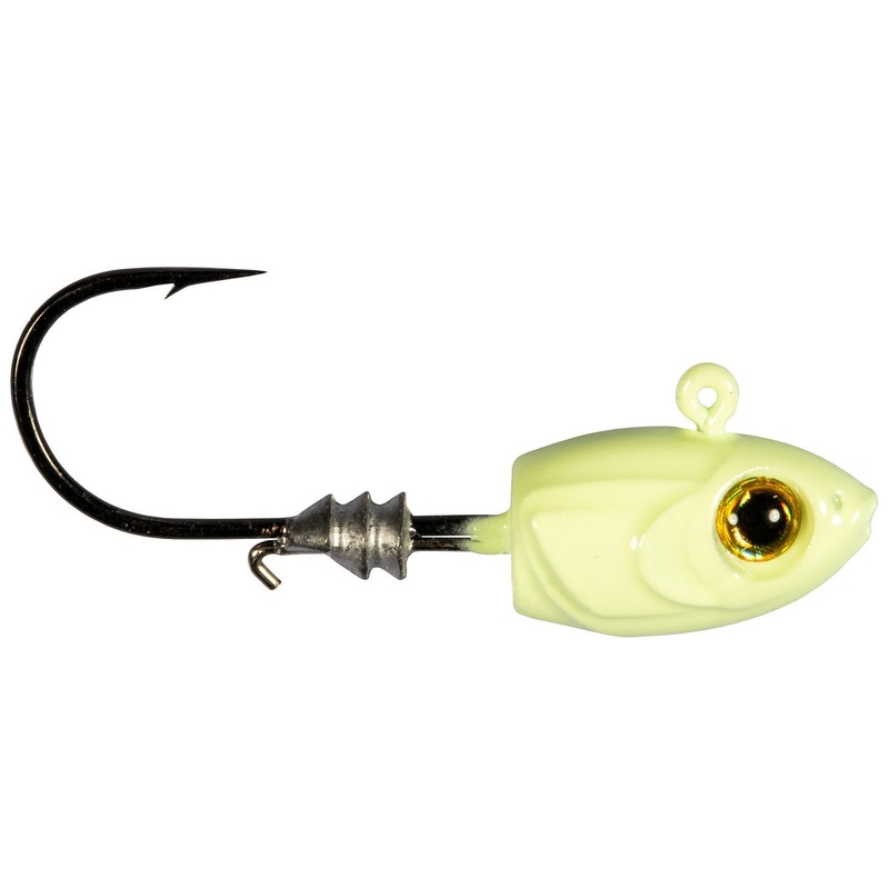 Z-Man Micro Shad HeadZ|1/16 oz|1/32 oz|1/8 oz|3/16 oz|Pink Glow|Black|Chartreuse|Glow