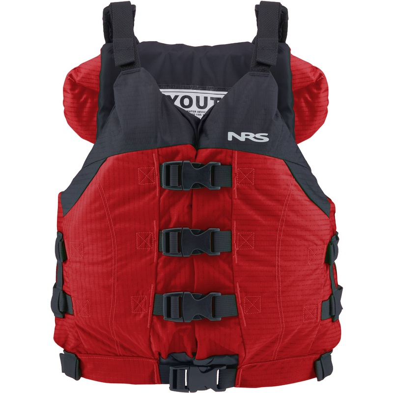 NRS Big Water V Youth PFD|Youth|Red|Orange|Yellow|Green