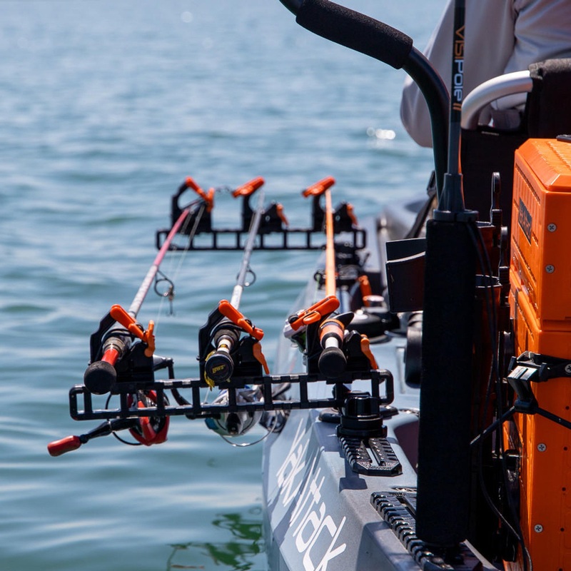YakAttack SideStage Rod Rack|Standard|Pro with LockNLoad Mounting System|Pro with TurnKey Adapters (for Aluminum boats)