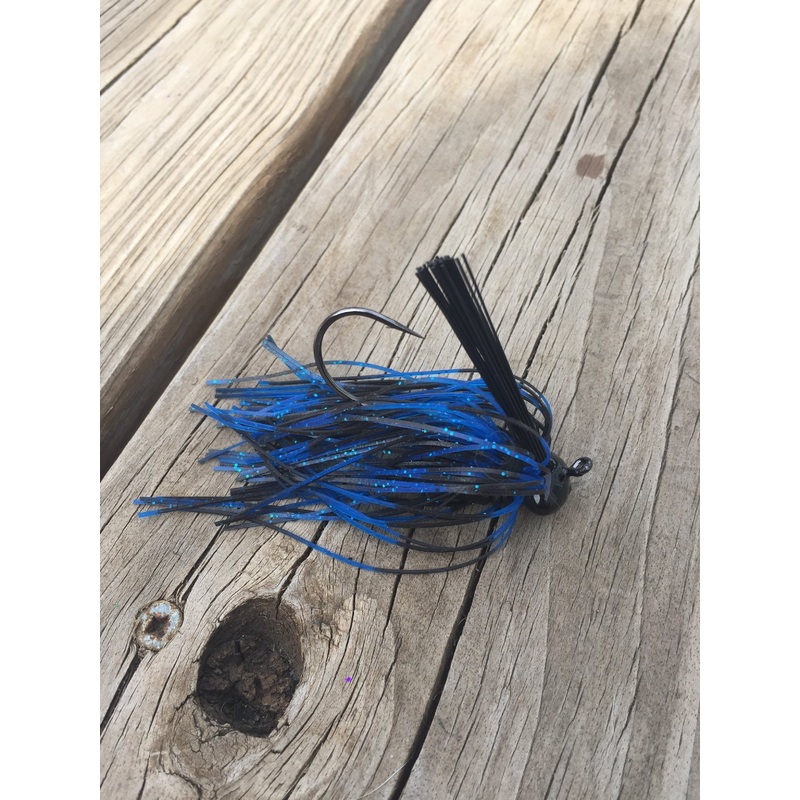 Living Rubber Football Jigs|1/4 oz.|3/8 oz.|Black/Black Chartreuse|Black / Black Chartreuse