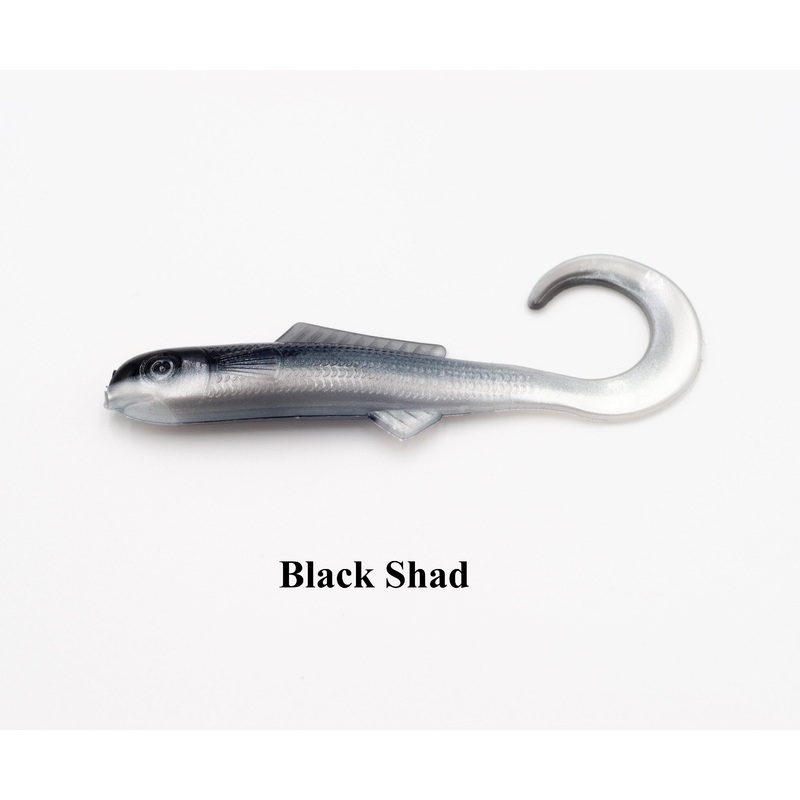 Case Large Curl Tail Minnow|Black Shad