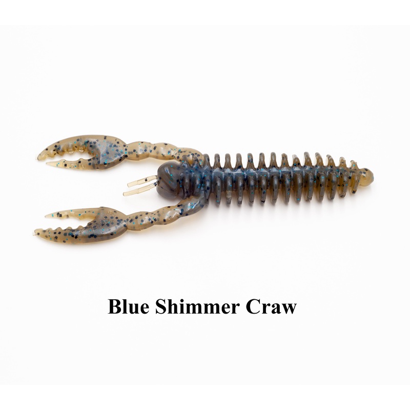 Zipper Craw|Black|Black Blue Flake|Blue Shimmer Craw|Chameleon|Green Pumpkin Seed|Green Pumpkin Blue Flake|Green Pumpkin UV Added (NO SEED)|Green Weenie|Junebug|June Bug Chartreuse Claw|Natural Craw|Watermelon Seed|Watermelon Candy|Watermelon Red