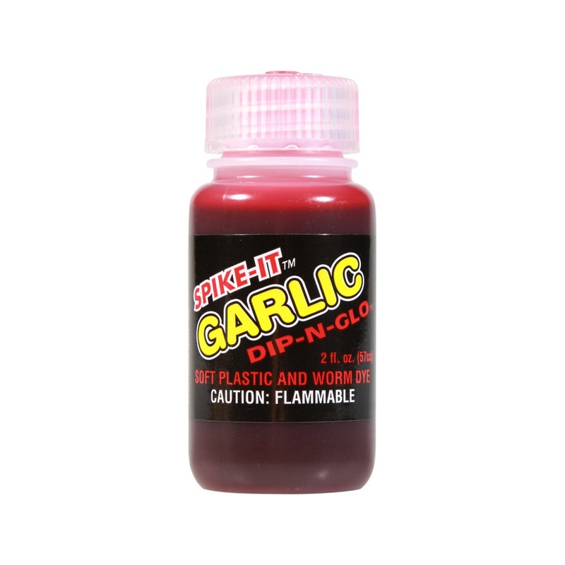 Spike It Dip-N-Glo Worm Dye|Chartreuse Unscented|Fire red Garlic Scent