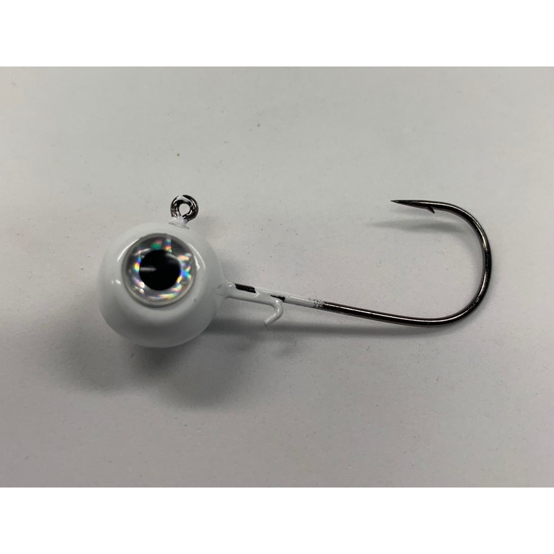 Googly Eyed Jig heads|White|Chartreuse|3/16 oz|1/4 oz|3/8 oz|1/2 oz